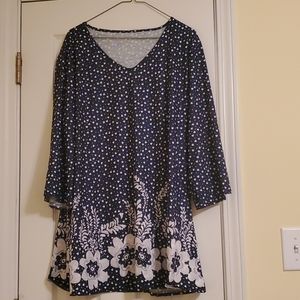 Plus size 1x navy tunic